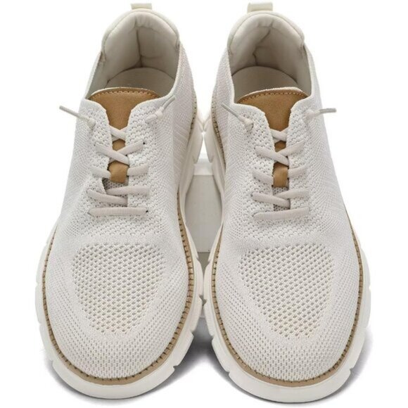 ⚡Men's X1-Beige Mesh Oxfords Lace-Up Lightweight Casual Walking Driving Sneakers - Picture 5 of 7